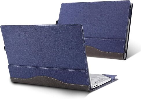 غطاء الكمبيوتر المحمول لـ Dell Inspiron 14 بالإضافة إلى جهاز الكمبيوتر المحمول 7441 2-في 1 كل حالة إسقاط شاملة 14 "PU Leather Inside Cover (رمادي داكن) in Saudi Arabia