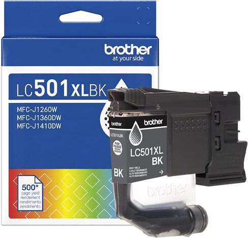 Brother Genuine LC501XL2PK Twin Pack High Yield Black Ink Cartridges (for use with Work Smart 1260, 1360, and 1410 Printers) in Saudi Arabia