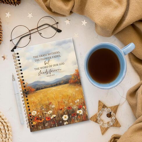Xnxldylh Fall Vintage Flower Notebook Notebook Journal ، دفتر كنيسة الأزهار الحلزونية ، دراسات الكتاب المقدس ملاحظات الصلاة المجلات المجلات للمجلات للنساء ، والمواد المدرسية لمكتب الخريف الخريف ، 5.5 × 8.3 بوصة in Saudi Arabia