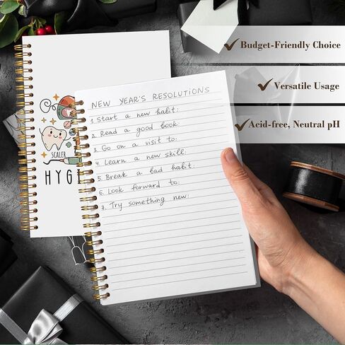 IAFQWDS Dental Hygiene Hygienists Homes Notebors Journal ، هدايا طبيب الأسنان للنساء ، يجب أن يكون طالب صحة الأسنان ، كمبيوتر محمول دوامة طبيب الأسنان 5.5x8.3 بوصة in Saudi Arabia