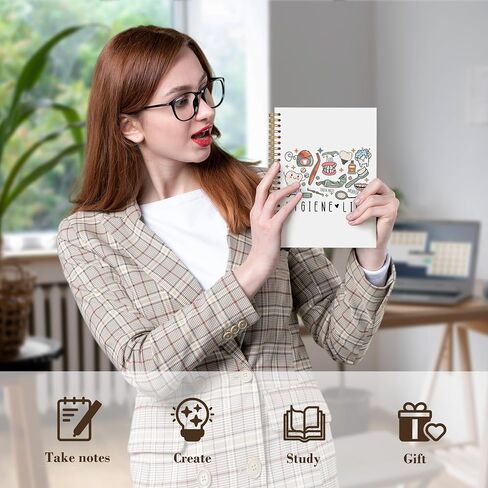 IAFQWDS Dental Hygiene Hygienists Homes Notebors Journal ، هدايا طبيب الأسنان للنساء ، يجب أن يكون طالب صحة الأسنان ، كمبيوتر محمول دوامة طبيب الأسنان 5.5x8.3 بوصة in Saudi Arabia