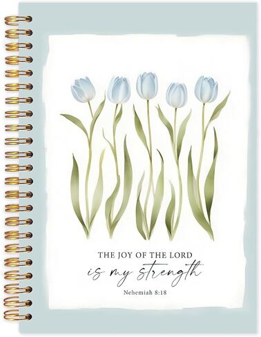 YHTRG Chinoiserie Blue Floral Tulip Spiral Notebook ، دفتر مجلة زهرة زرقاء وبيضاء ، مجلات الجدة العليا للأعمال المدرسية ، ومكتبي Chinoiserie Flower Supplies للنساء ، 5.5 × 8.3 بوصة in Kuwait
