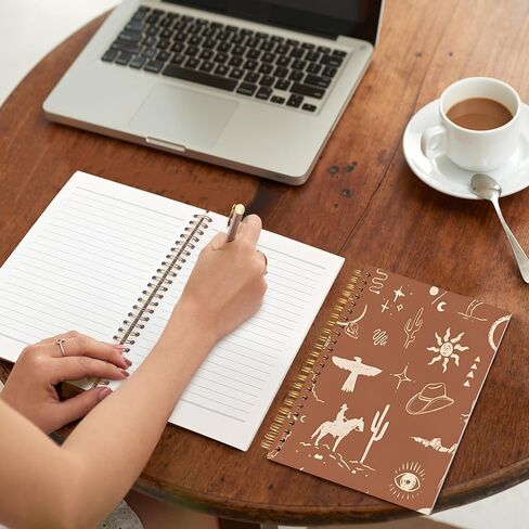 Boho Desert Western Notebook Journal, Country Western Gifts for Women Men Notebooks for Note Taking, Boho Hardcover Spiral Notebook 5.5x8.3 Inch in Kuwait