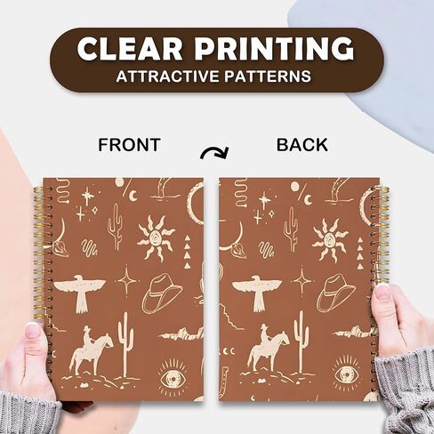 Boho Desert Western Notebook Journal, Country Western Gifts for Women Men Notebooks for Note Taking, Boho Hardcover Spiral Notebook 5.5x8.3 Inch in Kuwait