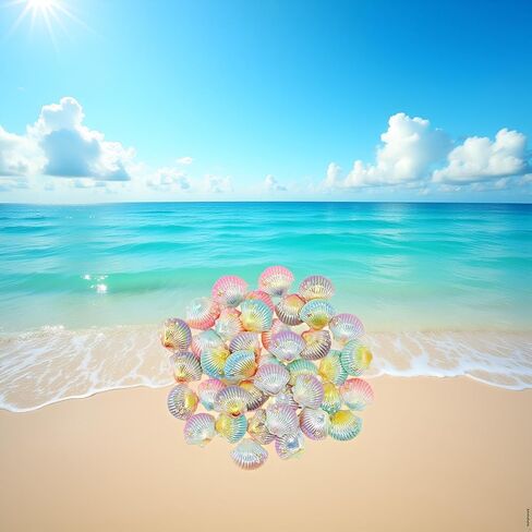 20 PCS راتنجات ملونة مسطحة قذائف الظهر لامع سحر المحيط سحر المعلقات أزرار Flatback Cabochons زخارف Scrapbooking للديكور مرصع علبة Scrapbooking in Saudi Arabia