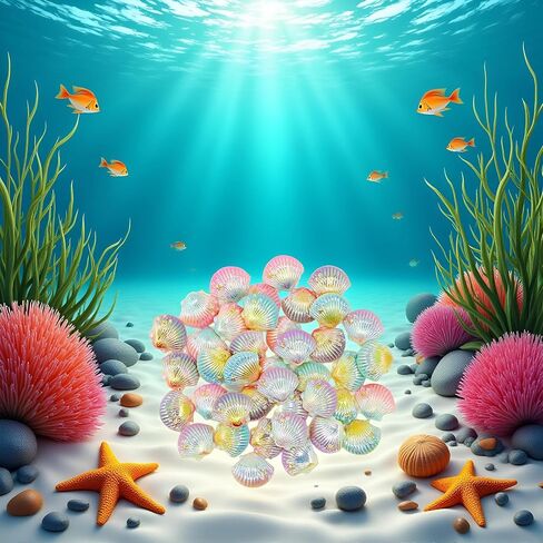 20 PCS راتنجات ملونة مسطحة قذائف الظهر لامع سحر المحيط سحر المعلقات أزرار Flatback Cabochons زخارف Scrapbooking للديكور مرصع علبة Scrapbooking in Saudi Arabia