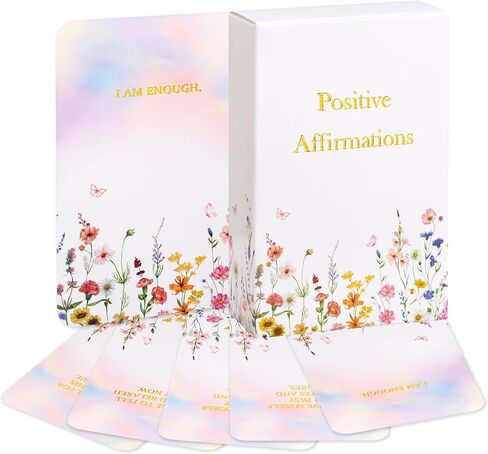 Crisky Positive Affirmation Cards for Women, 50 Pack Daily Affirmations, Encouragement Motivation Cards with Edgy Positive Quotes, Inspirational Gifts for Women, best friends, Girls in Saudi Arabia
