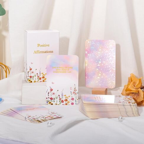 Crisky Positive Affirmation Cards for Women, 50 Pack Daily Affirmations, Encouragement Motivation Cards with Edgy Positive Quotes, Inspirational Gifts for Women, best friends, Girls in Saudi Arabia