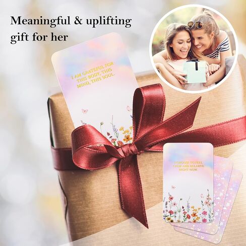 Crisky Positive Affirmation Cards for Women, 50 Pack Daily Affirmations, Encouragement Motivation Cards with Edgy Positive Quotes, Inspirational Gifts for Women, best friends, Girls in Saudi Arabia