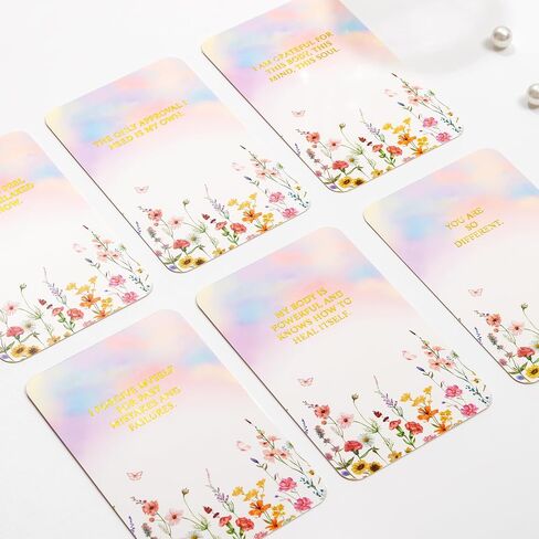 Crisky Positive Affirmation Cards for Women, 50 Pack Daily Affirmations, Encouragement Motivation Cards with Edgy Positive Quotes, Inspirational Gifts for Women, best friends, Girls in Saudi Arabia