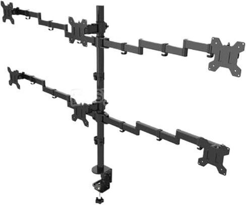 STAPTOP STAPING MOTION MOTION 360 درجة 3-4-6 شاشة Stand 10 "-27" LCD LED شاشة التثبيت الذراع 9.9 كجم من السعة لكل رأس (حامل شاشة 4) in Kuwait