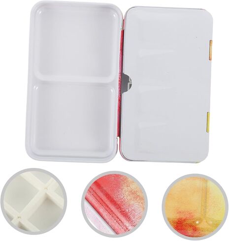 1set Watercolor Palette Jar Sections DIY Pigment Storage Box Empty Tinplate Case Art Supplies for Travel in Saudi Arabia