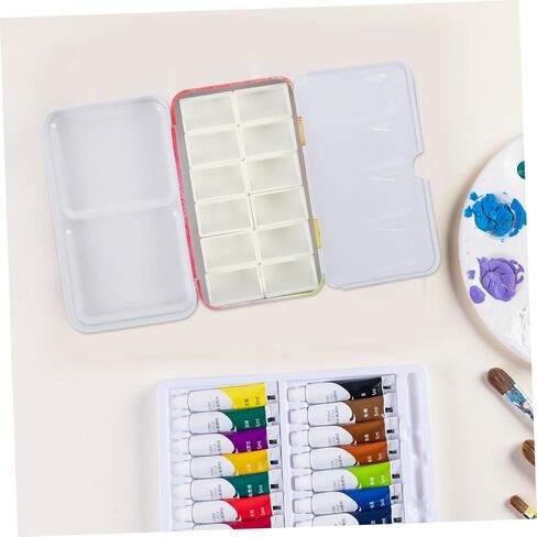 1set Watercolor Palette Jar Sections DIY Pigment Storage Box Empty Tinplate Case Art Supplies for Travel in Saudi Arabia
