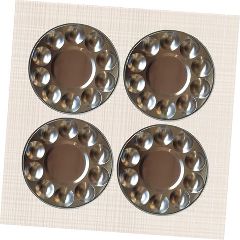 4pcs Aluminum Art Palette Watercolor Mixing Trays Portable Painting Trays Lid for Boys and Girls Artists in Saudi Arabia