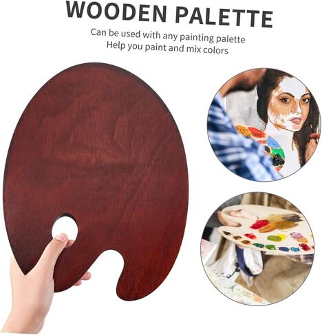 Wooden Oil Painting Palette Smooth Mixing Tray for Artists Color Mixing Plate for Oil Paint Acrylic and Watercolor Use in Saudi Arabia