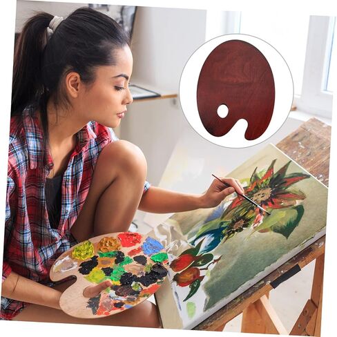 Wooden Oil Painting Palette Smooth Mixing Tray for Artists Color Mixing Plate for Oil Paint Acrylic and Watercolor Use in Saudi Arabia