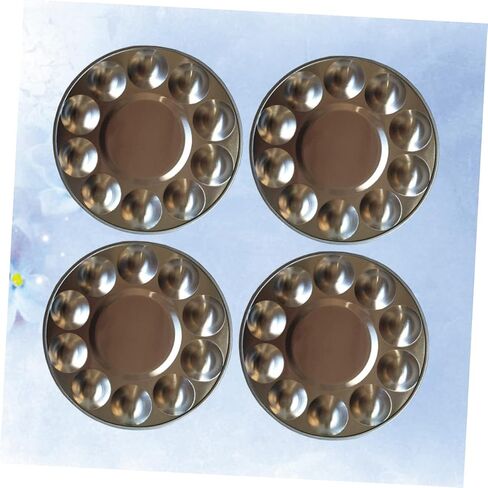 Uonlytech 4pcs Aluminum Painting Trays Watercolor Mixing Palette Sketching Paint Lid for Easy Storage in Saudi Arabia