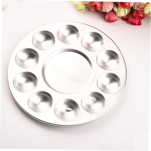 Uonlytech 4pcs Aluminum Painting Trays Watercolor Mixing Palette Sketching Paint Lid for Easy Storage in Saudi Arabia