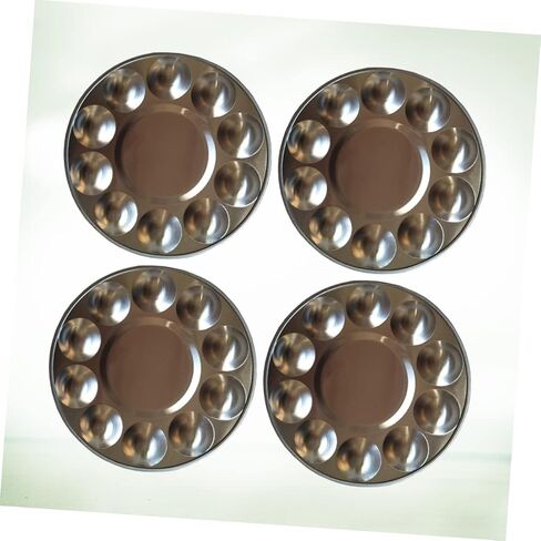 Uonlytech 4pcs Aluminum Painting Trays Watercolor Mixing Palette Sketching Paint Lid for Easy Storage in Saudi Arabia