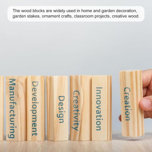 MECCANIXITY 6pcs Wood Sticks, 1/2"x 1/2" x 12" Rectangle Wooden Cube Wood Square Dowel Rods for DIY Arts Decoration, Crafts Whittling, Hand Carved in Saudi Arabia
