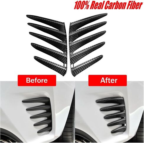 Carbon Fiber Car Rear Bumper Spoiler Air Vent Trim Compatible for Lexus RC200t RC300 RC350 RC F Sport 2015 2016 2017 2018 in Saudi Arabia