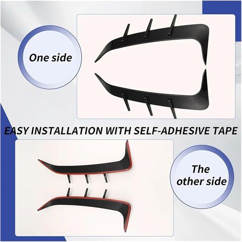 Rear Bumper Spoiler Air Vent Cover Compatible for BMW X6 G06 2019-2023 A30F-1Pair Bright Black Side Canard in Saudi Arabia