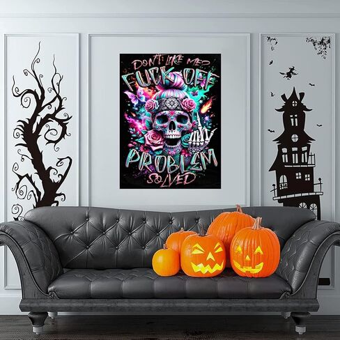Lumicraft Skull Diamond Art Kits للبالغين ، مجموعات الطلاء القوطية الماس للمبتدئين ، 5D Full Drill Diy Diamond Dot Rhinestone Gem Art for Wall Home Decor in Kuwait