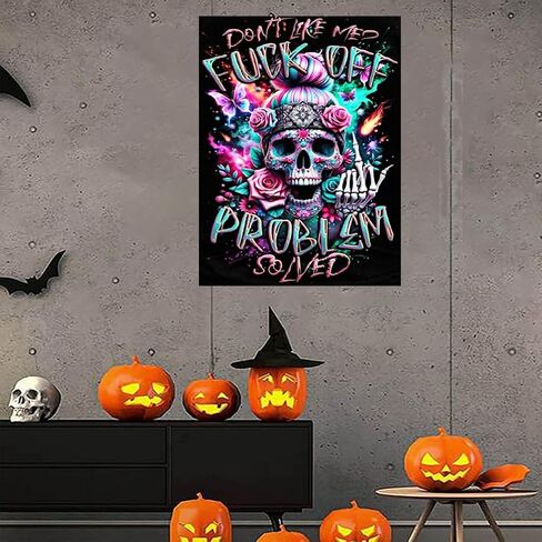 Lumicraft Skull Diamond Art Kits للبالغين ، مجموعات الطلاء القوطية الماس للمبتدئين ، 5D Full Drill Diy Diamond Dot Rhinestone Gem Art for Wall Home Decor in Kuwait