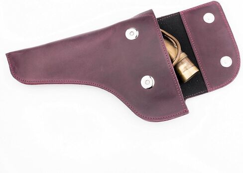 حقيبة رقبة Alto/Tenor Saxophone مصنوعة من جلد Crazy Horse الأصلي من MG Leather Work. حقيبة ساكس للرقبة، حامل رقبة ألتو تينور الساكسفون وإكسسوارات الساكسفون (ألتو، أسود) in Kuwait