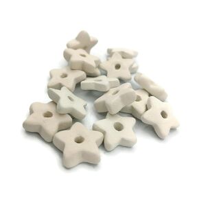 Blank Handmade Ceramic Bisque Sewing Buttons Ready To Paint, Large Unpainted Flat Button For Knitting Or Crochet, Novelty Customizable Buttons For Raku Kiln (20mm/16Pcs, Round, White Clay)