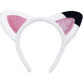 Cat Ears Headband Cat Ears Headwear Shiny Flannelette Hair Hoop For Girl Halloween Costume For Dollhouse Party
