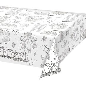 Gatherfun 2 Pack Safari Jungle Theme Kids Coloring Paper Tablecloth, Interactive Activity Table Cover for Boys Birthday Party, School Event Decorations - 2 Pack 54 x 88 inches