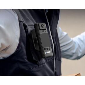 BOBLOV A23 Body Worn Camera, 180° Rotatable Video Camera, 2200mAh Battery Night Vision, 1080P Resolution, Design for Law Enforcement and Delivery Jobs (Memory Card Not Included)