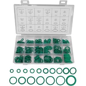Car Air Conditioning AC O Ring Kit Sealing ORings Gasket Assortment Set 270 Pieces Seal Gasket Washer A/C Professional Plumbing Automotive Rubber Washer Orings
