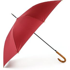 Travel Umbrella, Real Wood Handle Classic Golf Umbrella Windproof Auto Open Rainproof Cane Stick Umbrellas