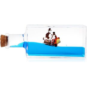 سفينة القراصنة المشمسة غير القابلة للغرق في زجاجة - زجاجة الانجراف ألف مشمس السائلة لتزيين سفينة القراصنة، القارب غير القابل للغرق في صندوق مناسب لحالات عرض ديكور المكتب والهدايا. in Kuwait