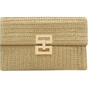 Straw Clutch Purses for Women Formal, Summer Beach Woven Bag Riffia Rattan Envelope Evening Clutch for Party Wedding