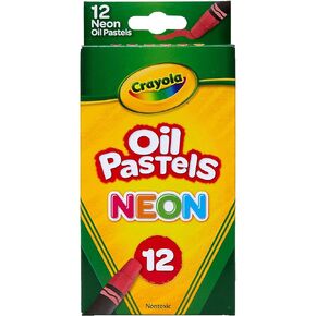 Crayola Oil Pastels, Assorted Neon Colors, Gift for Kids & Adults, 12 Count