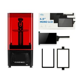6.08 Inch Mono LCD Upgrade Kit for ELEGOO Mars, 2K 1620x2560 Resolution 2s Exposure Time per Layer 5X Faster Than Original Screen (Screen kit for Mars)