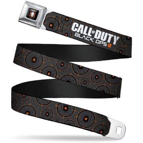 Buckle-Down Seatbelt Belt - CALL OF DUTY-BLACK OPS III Target Gray/Orange/Black/White - 1.0" Wide - 20-36 Inches in Length