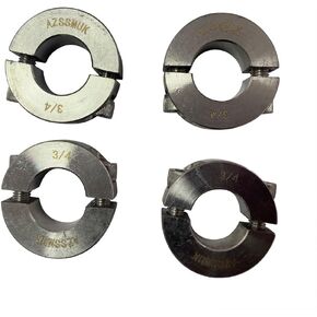 AZSSMUK Bore 7/8'' Double Split Shaft Collar Stainless Steel Lock Collar Clamp Set Screw 4PCS(7/8'', 4)