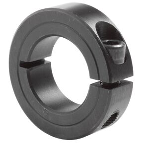 1C-075X5 Mild Steel Black Oxide Plating Clamping Collar, 3/4" Bore, 1 1/2" OD, 1/2" Width, 1/4-28 x 5/8" Clamp Screw (Pack of 5)