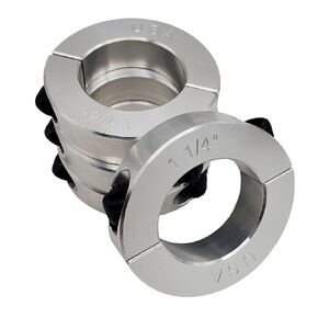 – 1.75" Bore Diameter - Clamping Two Piece Shaft Collar - 2024 Aluminum (1 Pack)
