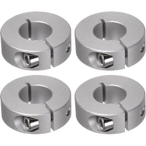HARFINGTON 4pcs Shaft Collar 6mm Bore Aluminum Alloy Set Screw Split Clamp-On Collars, 20mm OD, 8mm Width, for Wheel Barrow Axle, Gearbox Assemblies, Machine Tools, Industry, Anodization
