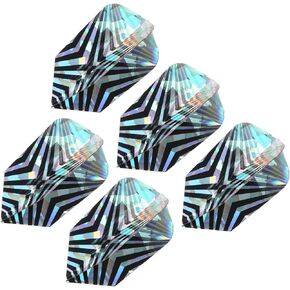 PATIKIL Slim Dart Flights, 5 Pack PET Unique Design Dart Accessories for Steel Tip Dart and Soft Tip Darts, V-Shaped Pattern