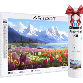 ARTDOT 5D Flower Diamond Painting Kits for Adults, Licensed Full Drill Diamond Art Kits for Home Wall Decor, Gifts for Women Men Mom(13.8x19.7 Inches) in Kuwait