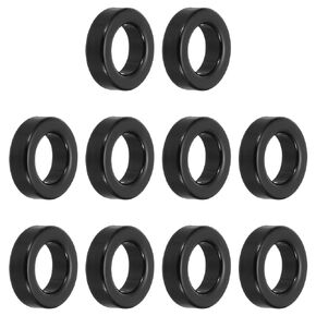 uxcell 10Pcs Toroid Core, 23x36x13mm Iron Ferrite Chokes Ring Power Toroidal Transformer to Stabilize Signal Transmission Resist Electromagnetic Interference, Black