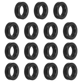 uxcell 15Pcs Toroid Core, 23x36x13mm Iron Ferrite Chokes Ring Power Toroidal Transformer to Stabilize Signal Transmission Resist Electromagnetic Interference, Black