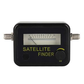 Satellite Finder, Satellite Dish Signal Finder TV Signal Reception Television Signal Searching Strength Meter Satellite Locator Finder DC13-18V(Yellow Sat)
