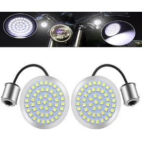 1156 Front Rear LED Turn Signal Lights Amber,2 inch bullet Turn Signal Panel Lights Compatible for Motorcycle.(2-Pack)